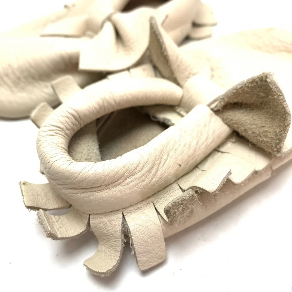 GENUINE LEATHER Soft Baby Moccasins Shoes Slippers